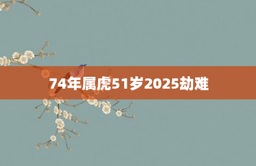 74年属虎51岁2025劫难