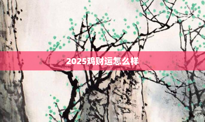 2025鸡财运怎么样