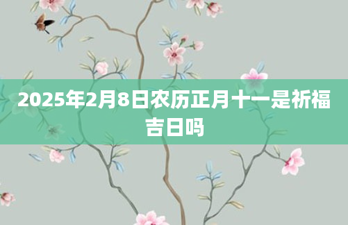 2025年2月8日农历正月十一是祈福吉日吗