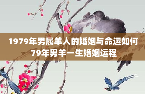1979年男属羊人的婚姻与命运如何 79年男羊一生婚姻运程