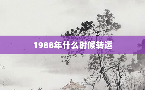 1988年什么时候转运