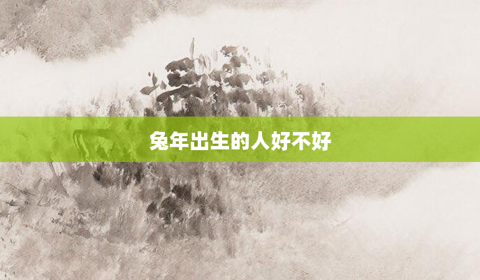 兔年出生的人好不好