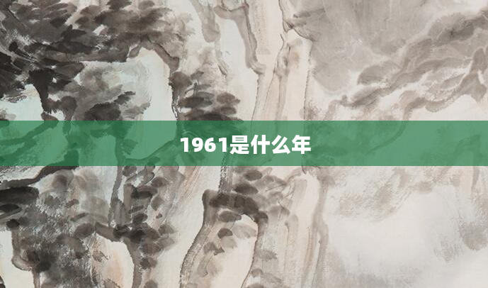 1961是什么年