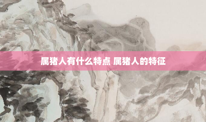 属猪人有什么特点 属猪人的特征