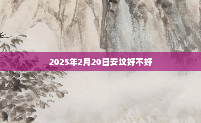 2025年2月20日安坟好不好