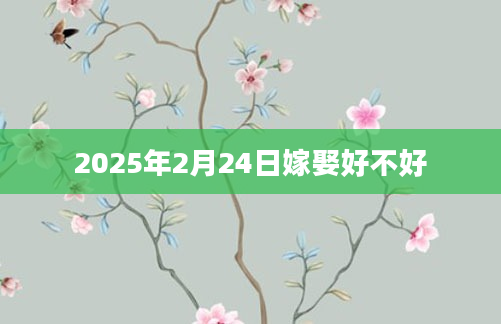 2025年2月24日嫁娶好不好