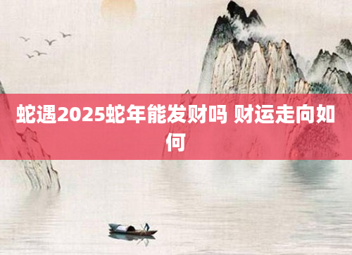 蛇遇2025蛇年能发财吗 财运走向如何