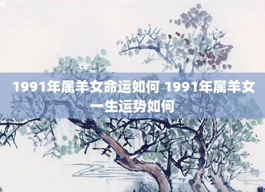 1991年属羊女命运如何 1991年属羊女一生运势如何