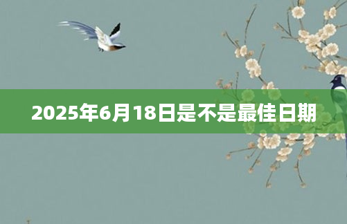 2025年6月18日是不是最佳日期