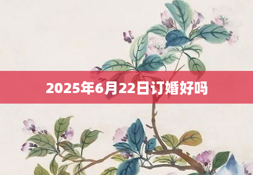 2025年6月22日订婚好吗