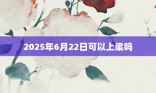 2025年6月22日可以上梁吗