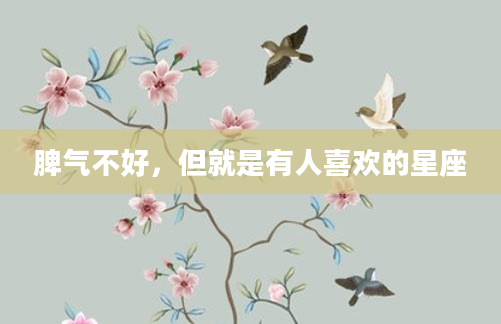 脾气不好，但就是有人喜欢的星座