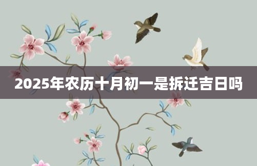 2025年农历十月初一是拆迁吉日吗