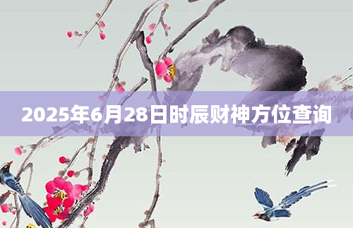 2025年6月28日时辰财神方位查询