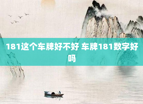 181这个车牌好不好 车牌181数字好吗