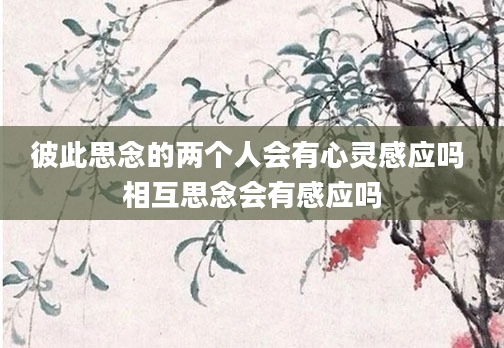 彼此思念的两个人会有心灵感应吗 相互思念会有感应吗