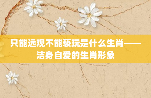 只能远观不能亵玩是什么生肖——洁身自爱的生肖形象