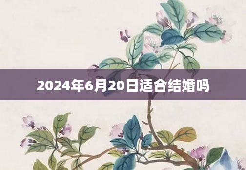 2024年6月20日适合结婚吗