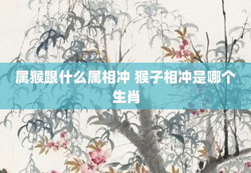 属猴跟什么属相冲 猴子相冲是哪个生肖