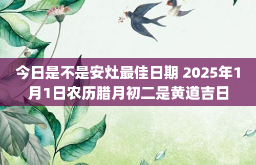 今日是不是安灶最佳日期 2025年1月1日农历腊月初二是黄道吉日