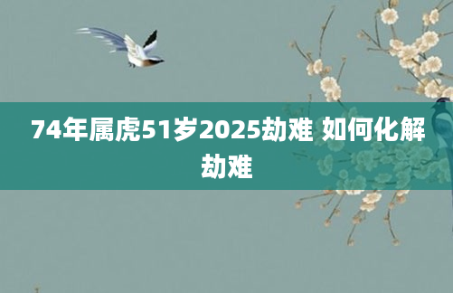74年属虎51岁2025劫难 如何化解劫难