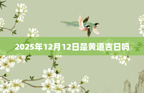 2025年12月12日是黄道吉日吗