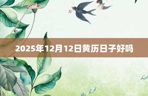 2025年12月12日黄历日子好吗