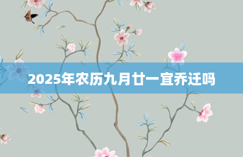 2025年农历九月廿一宜乔迁吗